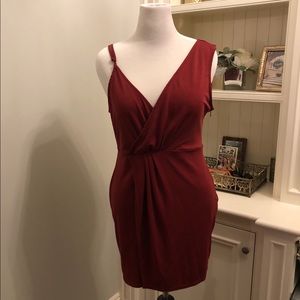 Tobi Red Asymmetrical Dress